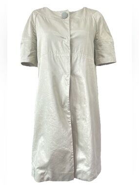 Pringle of Scotland gray/silver 3/4 sleeve summer coat jacket US 6 UK 10 wedding